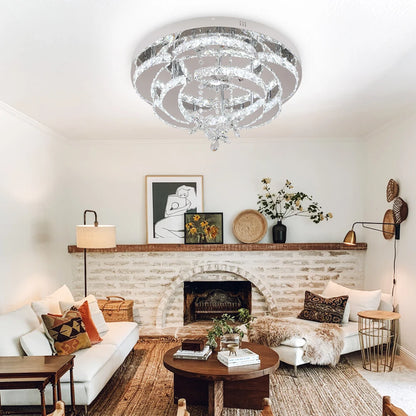 Luxury K9 Crystal Flush Mount Ceiling Chandelier