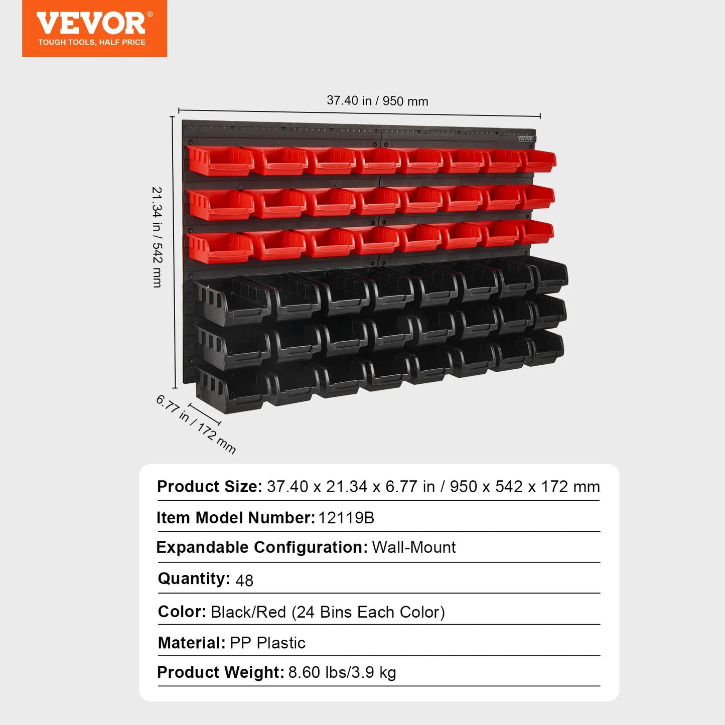 Wall Mounted Garage Tool Organizer Storage Rack