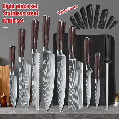 Obsidian Professional Stainless Steel Knife Set with Case