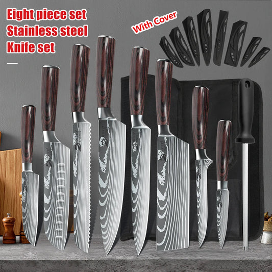 Obsidian Professional Stainless Steel Knife Set with Case