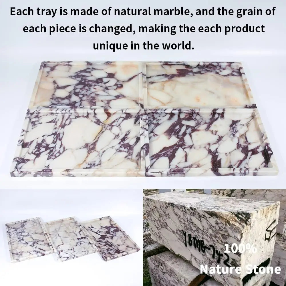 Luxury Marble Vanity Tray for Bathroom Decor