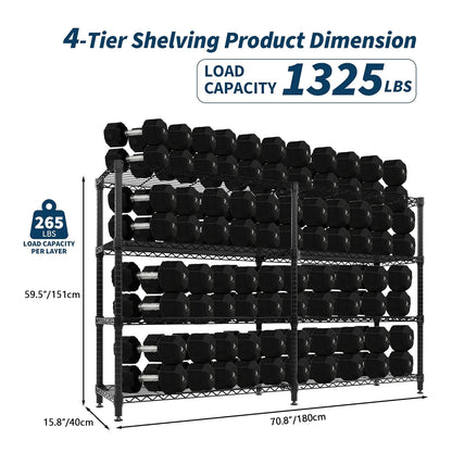 Heavy Duty Adjustable 5-Tier Garage Storage Shelving