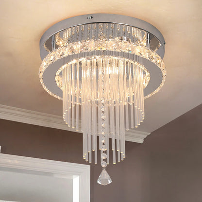 Luxury Crystal Waterfall Pendant Ceiling Chandelier
