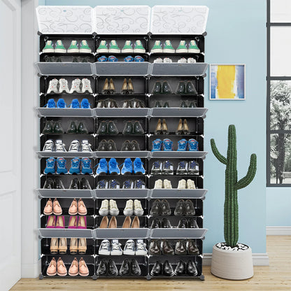 12-Tier Portable Shoe Storage Organizer Rack
