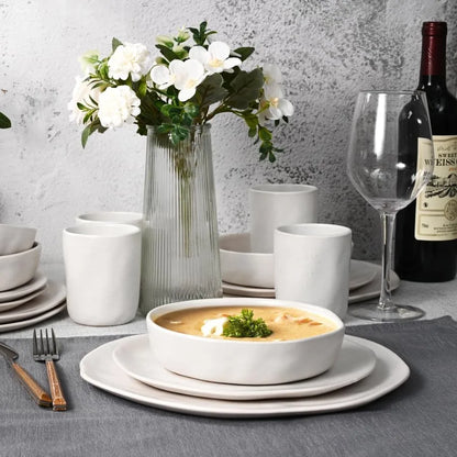 16-Piece Ceramic Dinnerware Set for Four Place Settings