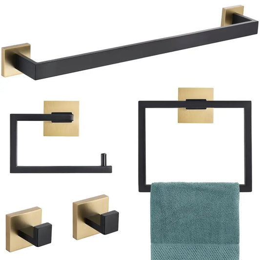 Luxury Black Gold Bathroom Hardware Set