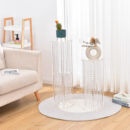 Crystals Acrylic Wedding Centerpiece Columns - 4 Piece Set
