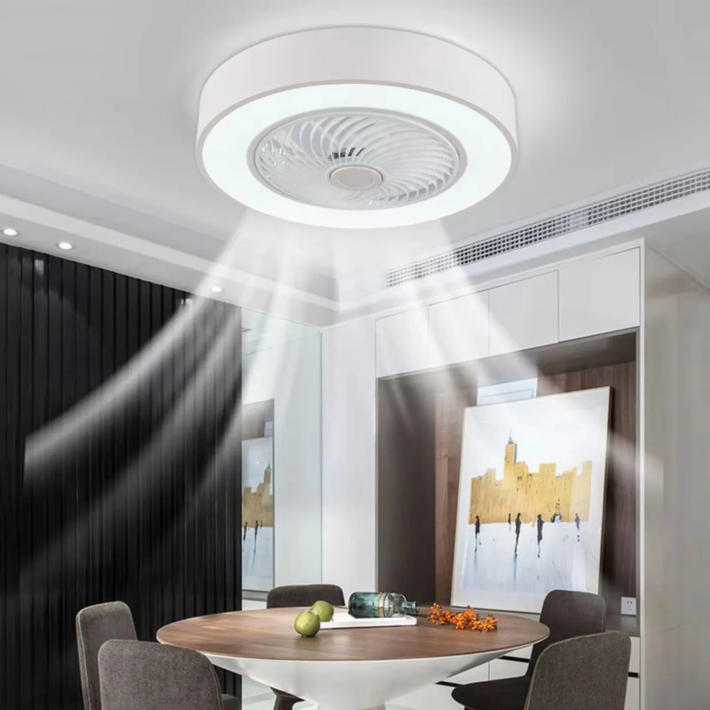 Modern LED Ceiling Fan Light with Remote