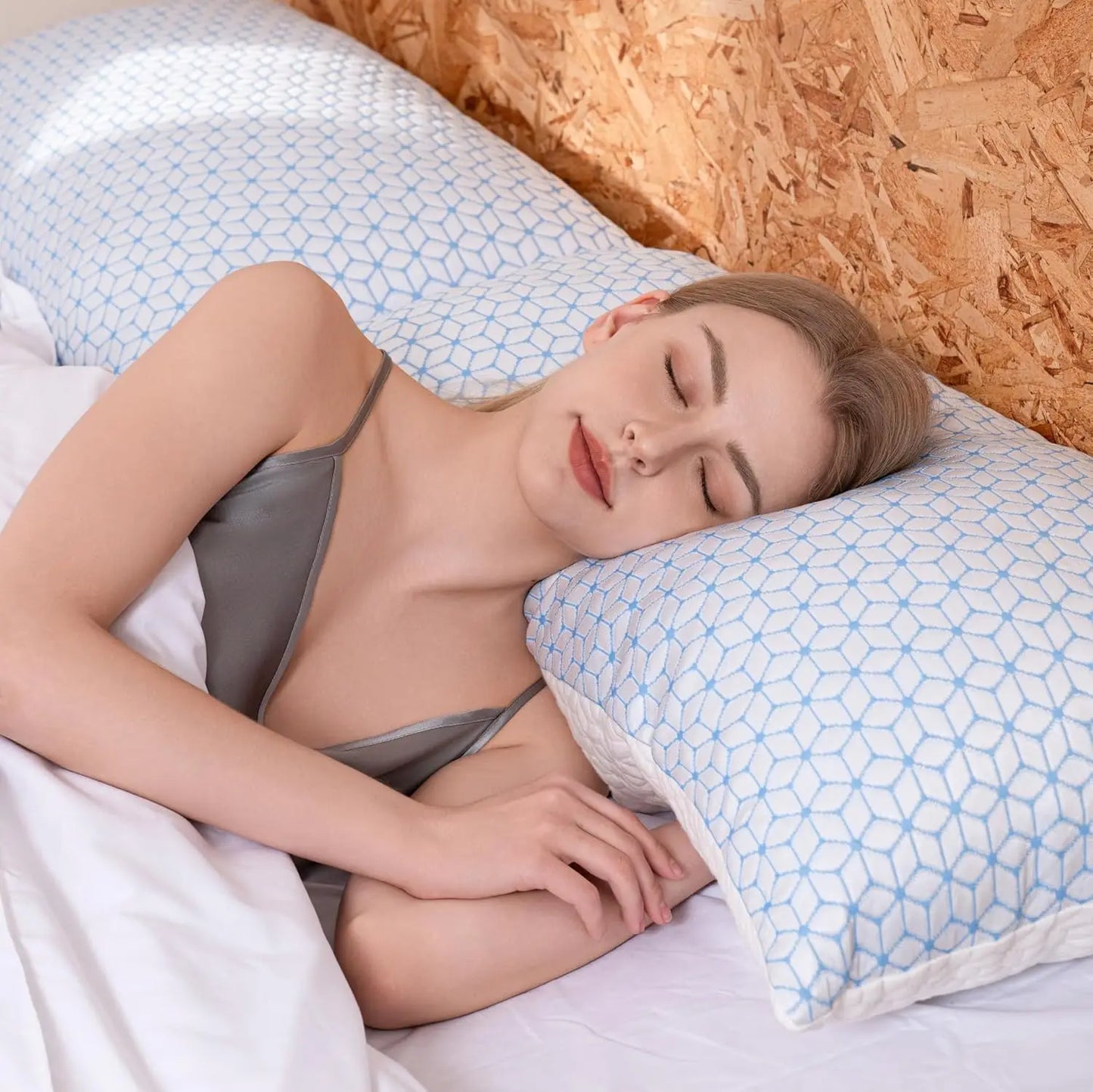King Size Cooling Shredded Memory Foam Pillows Set