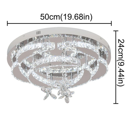 Luxury K9 Crystal Flush Mount Ceiling Chandelier