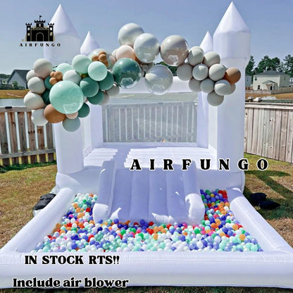 Kids Inflatable Bounce House with Slide and Ball Pit
