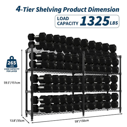 Heavy Duty Adjustable 5-Tier Garage Storage Shelving