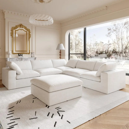 Oversized Modular Cloud Sectional with Removable Covers