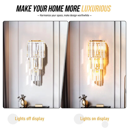 Modern Crystal Wall Sconce Light Fixture