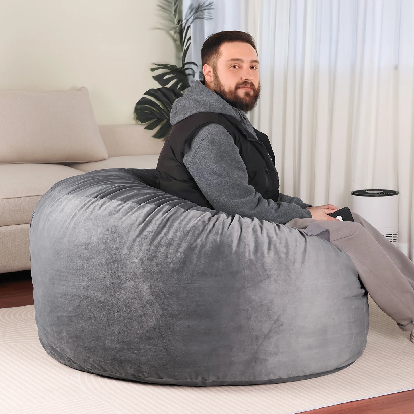 Oversized Bean Bag Chair for Gaming and Relaxing