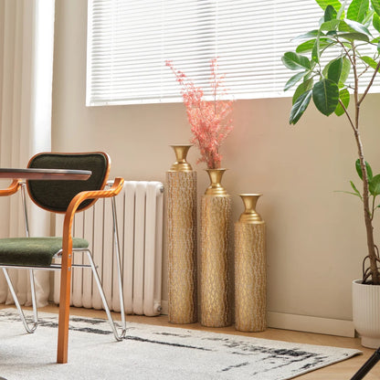 Metal Floor Vase Set of 3