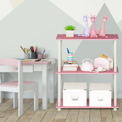 Tool-Free 3-Tier Corner Storage Shelf