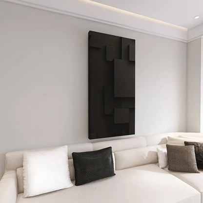 Large Black Abstract Geometric Canvas Wall Art